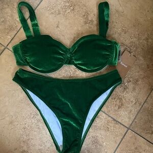 Samiol Emerald Velvet Bikini Set